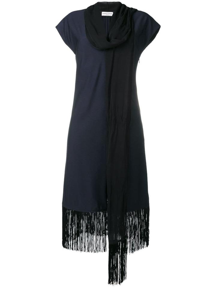 Sonia Rykiel Scarf Neck Dress - Blue