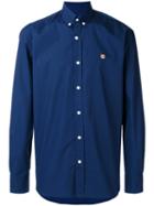 Maison Kitsuné - Button Down Collar Shirt - Men - Cotton - 40, Blue, Cotton