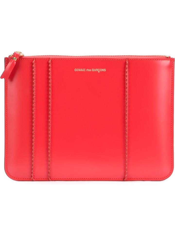 Comme Des Garçons Wallet 'raised Spike' Purse - Red