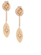 Natalie Marie 9kt Yellow Gold Willow Drop Earrings