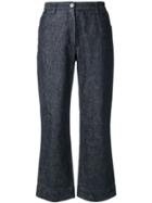 Chanel Pre-owned 1999 Flared Cropped Jeans - Blue