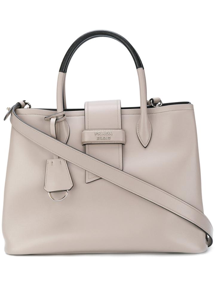 Prada Paradigm Tote Bag - Nude & Neutrals