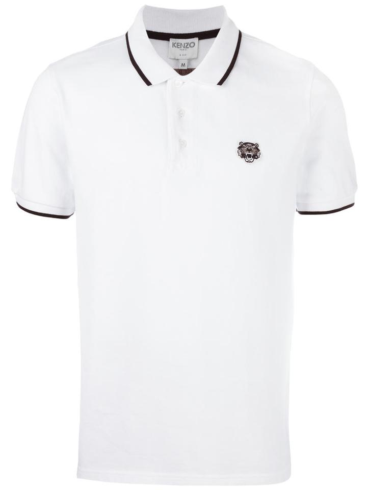 Kenzo Mini Tiger Polo Shirt, Men's, Size: Large, White, Cotton
