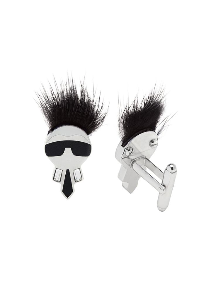 Fendi Karlito Cufflinks - Metallic