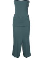 Musée Strapless Drop-crotch Playsuit