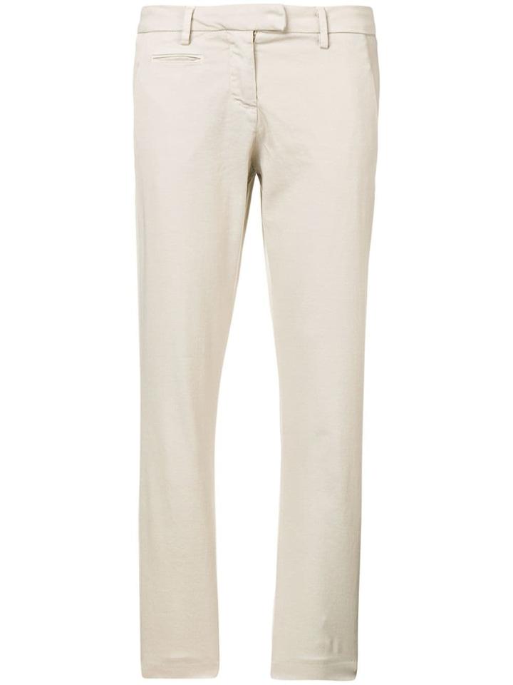 Peuterey Cropped Skinny Trousers - Neutrals
