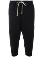 Rick Owens Drkshdw Drop-crotch Cropped Trousers, Women's, Size: Medium, Black, Cotton