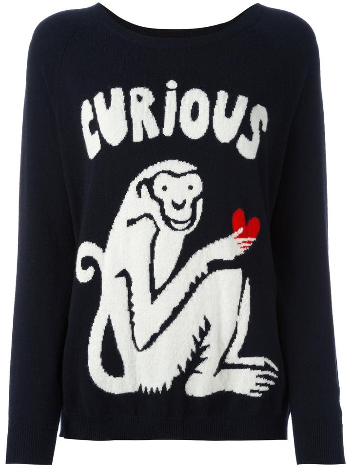Chinti And Parker - Cashmere Curious Monkey Jumper - Women - Cashmere - M, Black, Cashmere