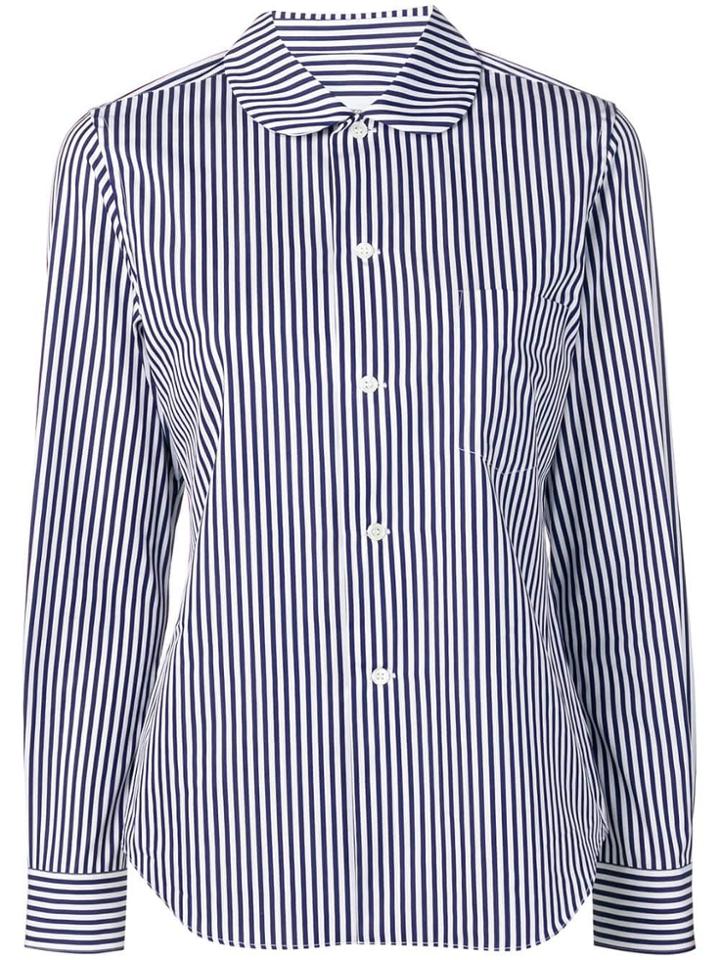 Comme Des Garçons Girl Peter Pan Collar Shirt - Blue