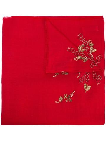 Janavi Surreal Skull Scarf - Red