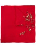 Janavi Surreal Skull Scarf - Red