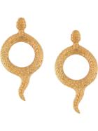 Natia X Lako Round Snake Earrings - Gold