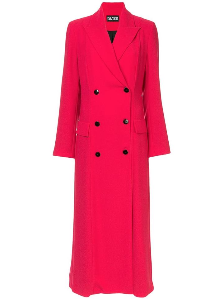 Dalood Long Trench-dress - Pink & Purple