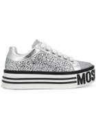 Moschino Platform Lace-up Sneakers - Silver