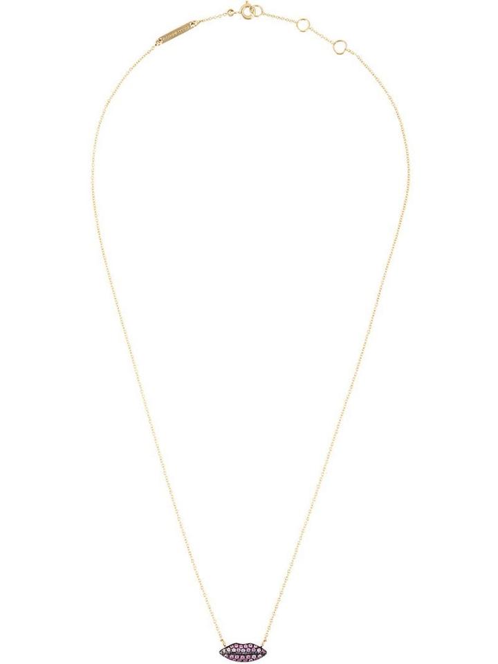Delfina Delettrez 'lips' Sapphire Necklace - Pink