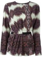Etro Abstract Print Blouse, Women's, Size: 46, Pink/purple, Silk