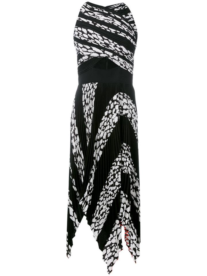 Proenza Schouler - Leopard Print Pleated Dress - Women - Silk/polyester/acetate/viscose - 6, Black, Silk/polyester/acetate/viscose
