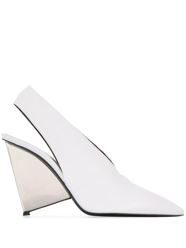 Alain Tondowski Pointed Structure Pumps - White
