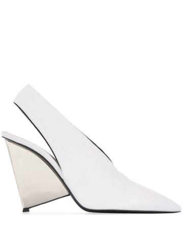 Alain Tondowski Pointed Structure Pumps - White