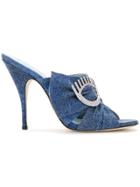 Chiara Ferragni Cross-over Strap Sandals - Blue