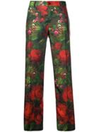 F.r.s For Restless Sleepers Rose Print Trousers - Green