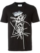 Maison Margiela Tape Print T-shirt, Men's, Size: 52, Black, Cotton