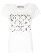 Tu Es Mon Trésor Sequin Octagram T-shirt - White