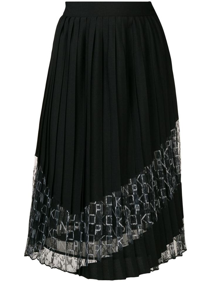 Pinko Pleated Midi Skirt - Black
