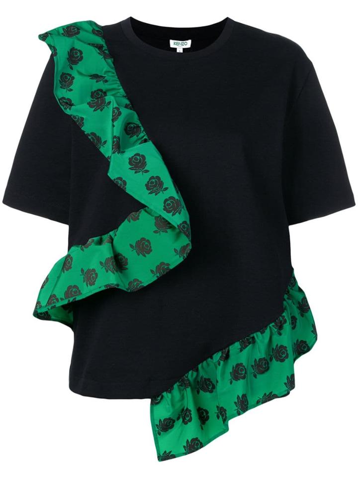 Kenzo Ruffle Structure T-shirt - Black