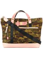 Master Piece - Camouflage Tote - Men - Leather/nylon - One Size, Green, Leather/nylon