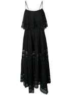 Charo Ruiz Flounce Maxi Dress - Black