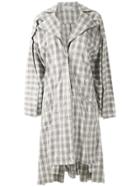 Mara Mac Oversized Checked Coat - Grey