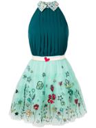 Elisabetta Franchi Floral-print Sleeveless Dress - Green