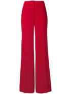 Max Mara Studio High Waisted Wide Leg Trousers - Red