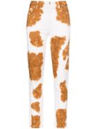 Eckhaus Latta Cow Print Straight Leg Jeans - Brown