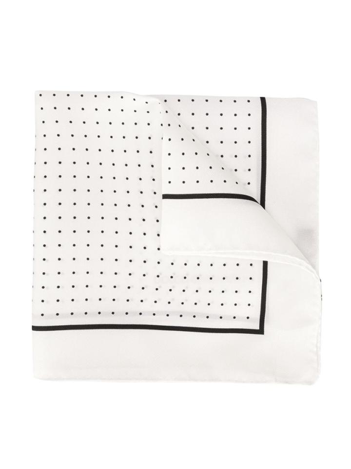 Dolce & Gabbana Polka Dot Pocket Square - White