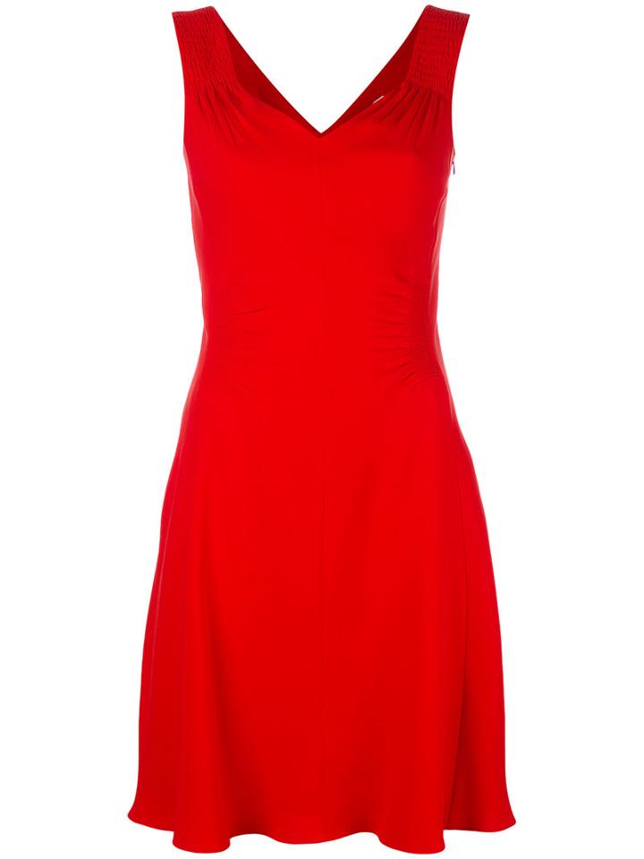 Dior Fitted Waist Dress, Women's, Size: 36, Red, Silk