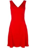 Dior Fitted Waist Dress, Women's, Size: 36, Red, Silk