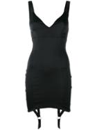 Murmur Suspenders Applique Fitted Dress, Women's, Size: 38, Black, Polyamide/polyester/spandex/elastane/acetate