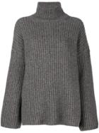 Incentive! Cashmere Turtleneck Chunky Jumper - Grey