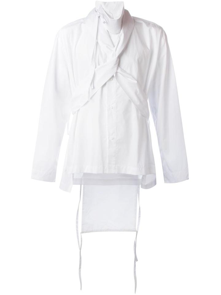 Craig Green Tie Fastening Shirt, Men's, Size: S, White, Cotton