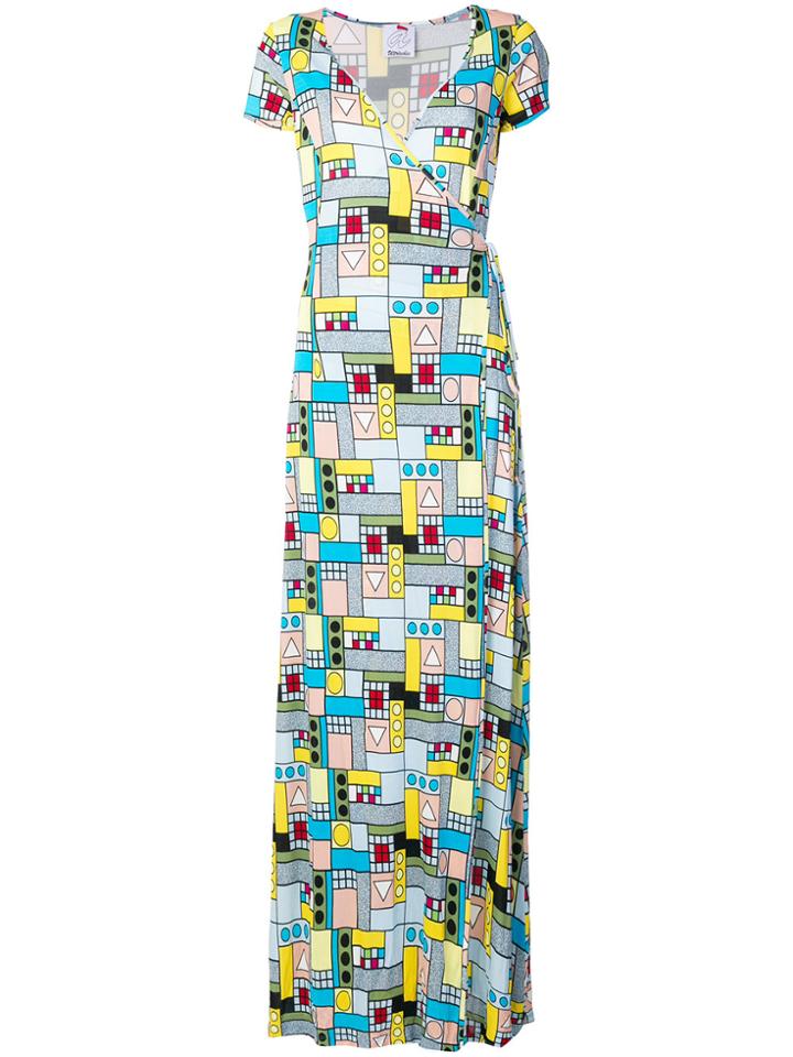 Ultràchic Geometry Print Maxi Dress - Multicolour