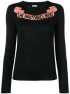 Temperley London She Who Dares Wins Sweater - Black