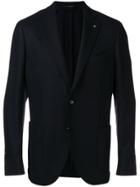 Lardini Knitted Suit Jacket - Blue