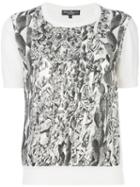 Salvatore Ferragamo - Orange Fiber Print Top - Women - Silk/cotton/viscose/cellulose - Xs, White, Silk/cotton/viscose/cellulose