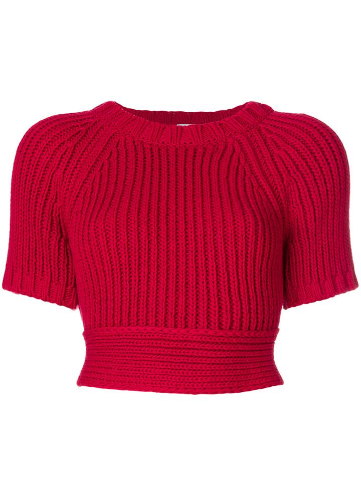 Red Valentino Open Back Sweater