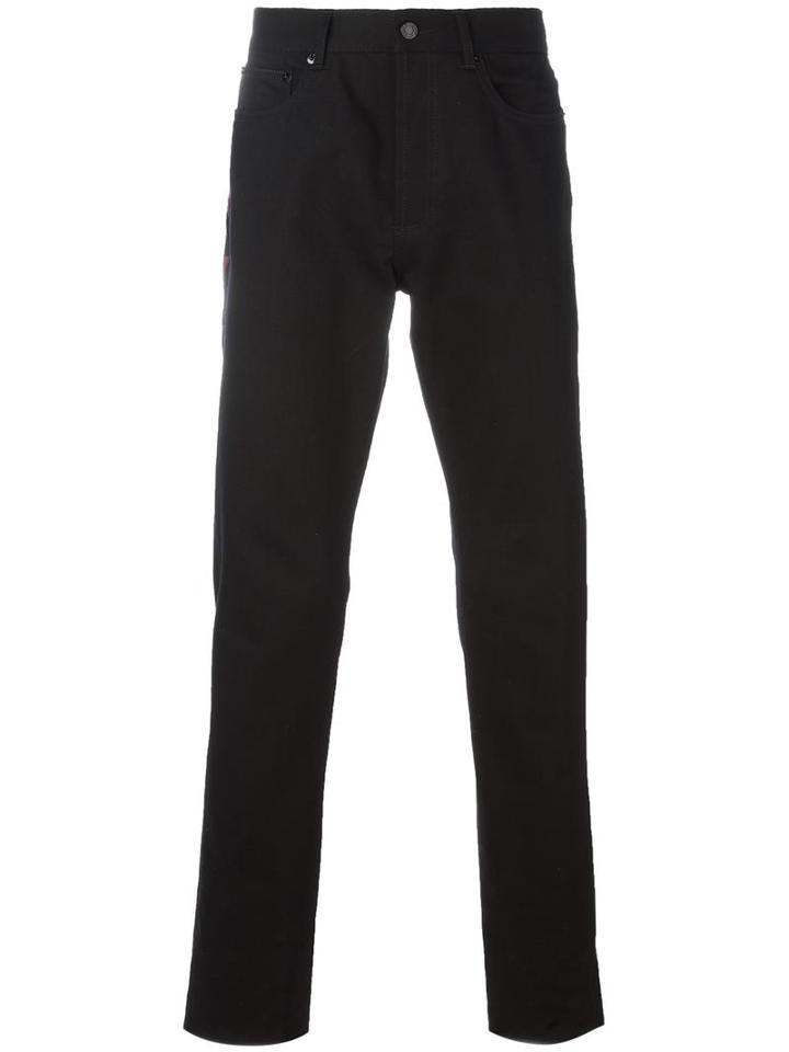 Givenchy Cuban-fit Star Patch Jeans, Men's, Size: 30, Black, Cotton