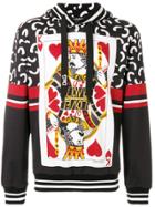 Dolce & Gabbana King Of Hearts Card Print Hoodie - Black