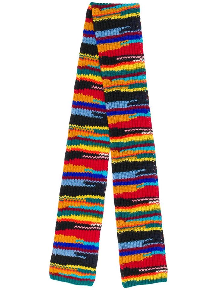 Missoni Long Multi-stripe Scarf - Black