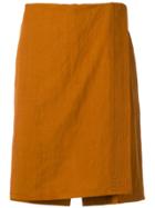 Chalayan Wrap Front Shorts - Brown